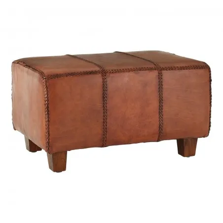 Leather Pouf Stool Smithers Footstools £458.00 Living Room product_features
