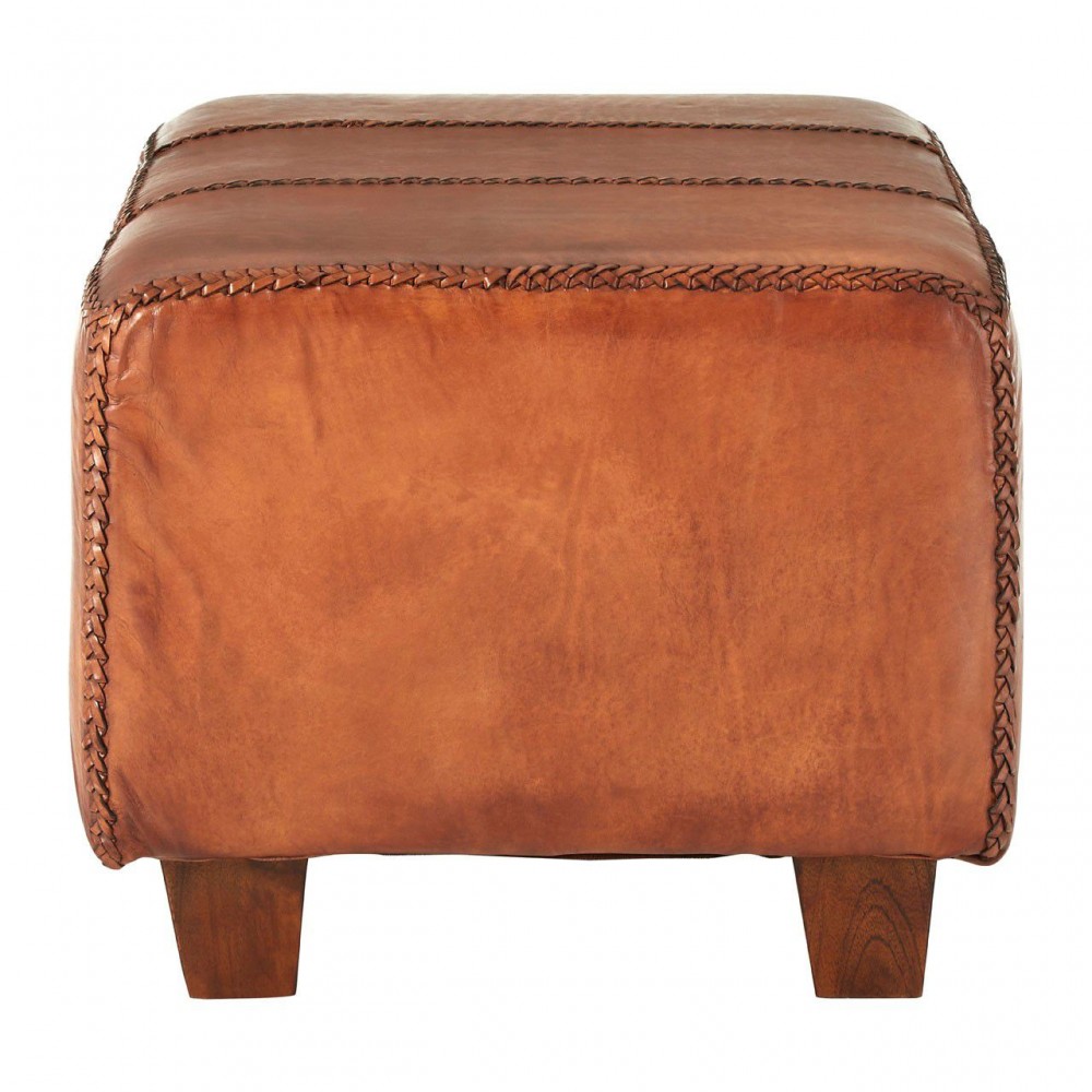 Leather Pouf Stool Smithers Footstools £458.00 Living Room product_features