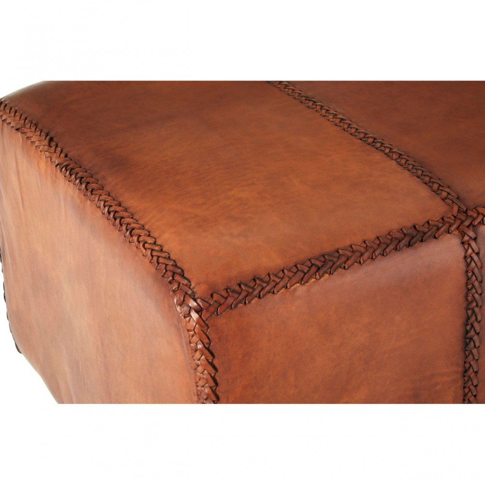 Leather Pouf Stool Smithers Footstools £458.00 Living Room product_features