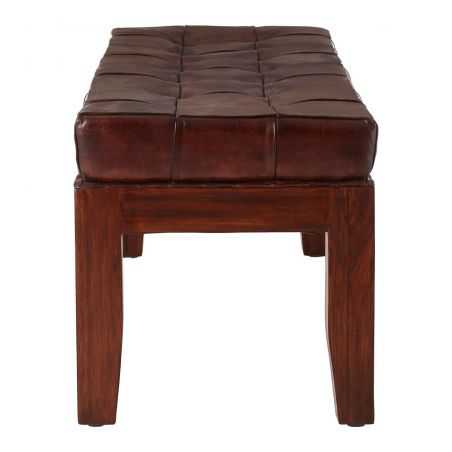 Brown Leather Bench Seat Designer Furniture Smithers of Stamford £575.00 Store UK, US, EU, AE,BE,CA,DK,FR,DE,IE,IT,MT,NL,NO,E...