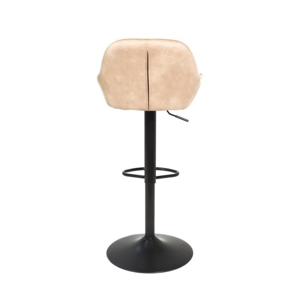 Industrial Brown Leather Bar Stool Smithers Commercial Collective £464.00 All Rooms Steel product_features