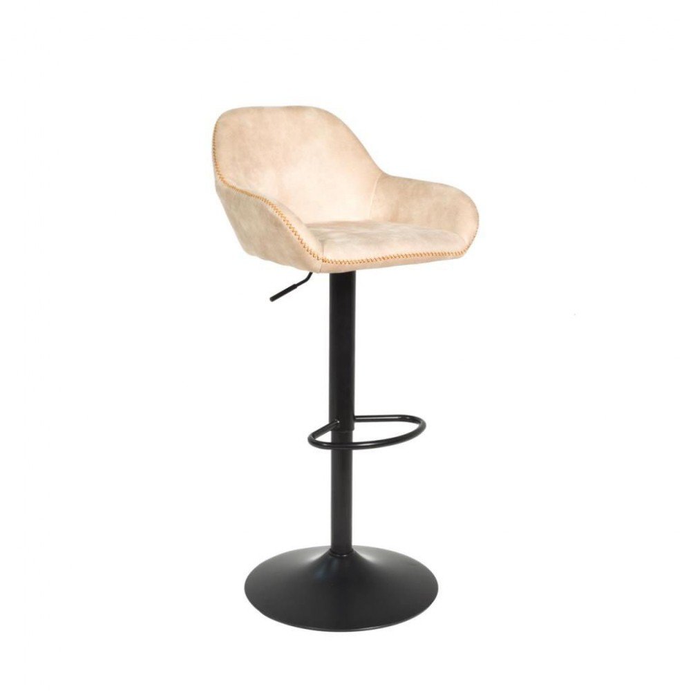Industrial Brown Leather Bar Stool Smithers Commercial Collective £464.00 All Rooms Steel product_features