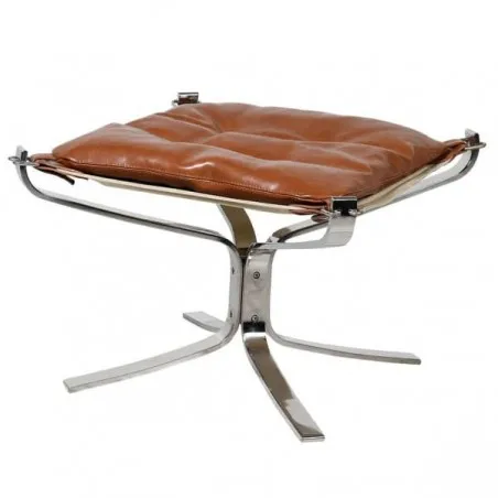 Battalion Leather Footstool Smithers Sofas and Armchairs &pound;646.00 All Rooms Steel product_features