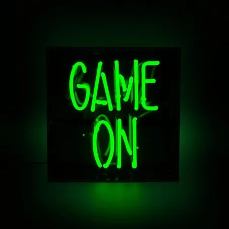 Game On Neon Sign &ndash; Retro Luxury Glass Light for Games Room, or Entertainment Smithers Your Custom Neon Sign & Neon Signs | H...