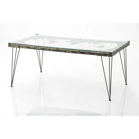 ATLAS World Map Coffee Table Smithers Industrial Furniture &pound;390.00 Living Room Steel product_features