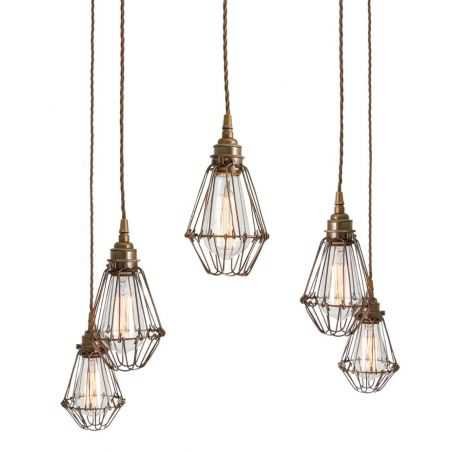 Caged Ceiling Pendant Cluster Light Lighting Smithers of Stamford £485.00 Store UK, US, EU, AE,BE,CA,DK,FR,DE,IE,IT,MT,NL,NO,...