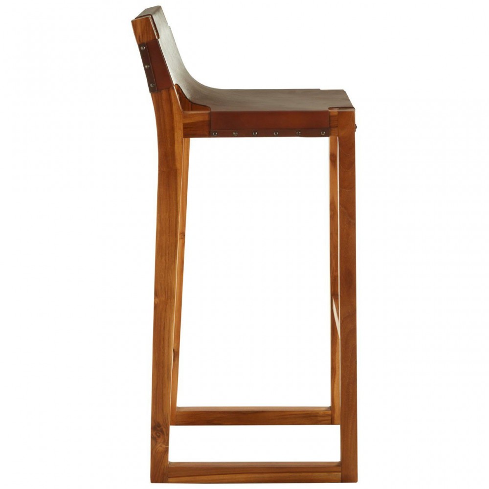 Leather Scandi Bar Stools Designer Furniture £301.00