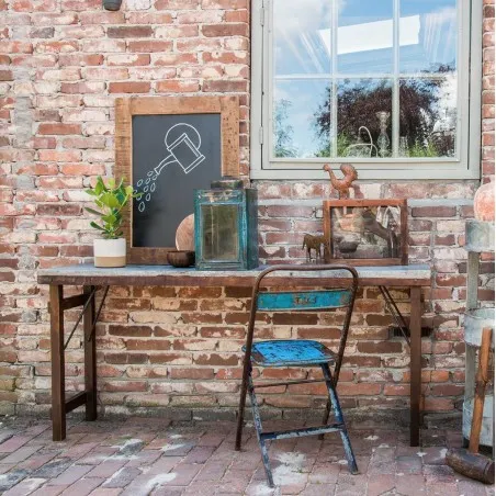 Zinc Top Console Table Smithers Console Tables £513.00 Hallway Reclaimed Wood Iron product_features