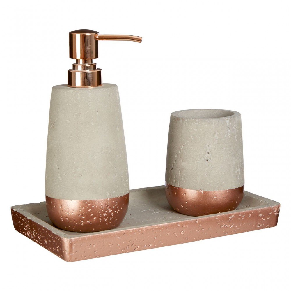Copper & Concrete Bathroom Accessories – Vintage & Retro Charm This And That £12.00