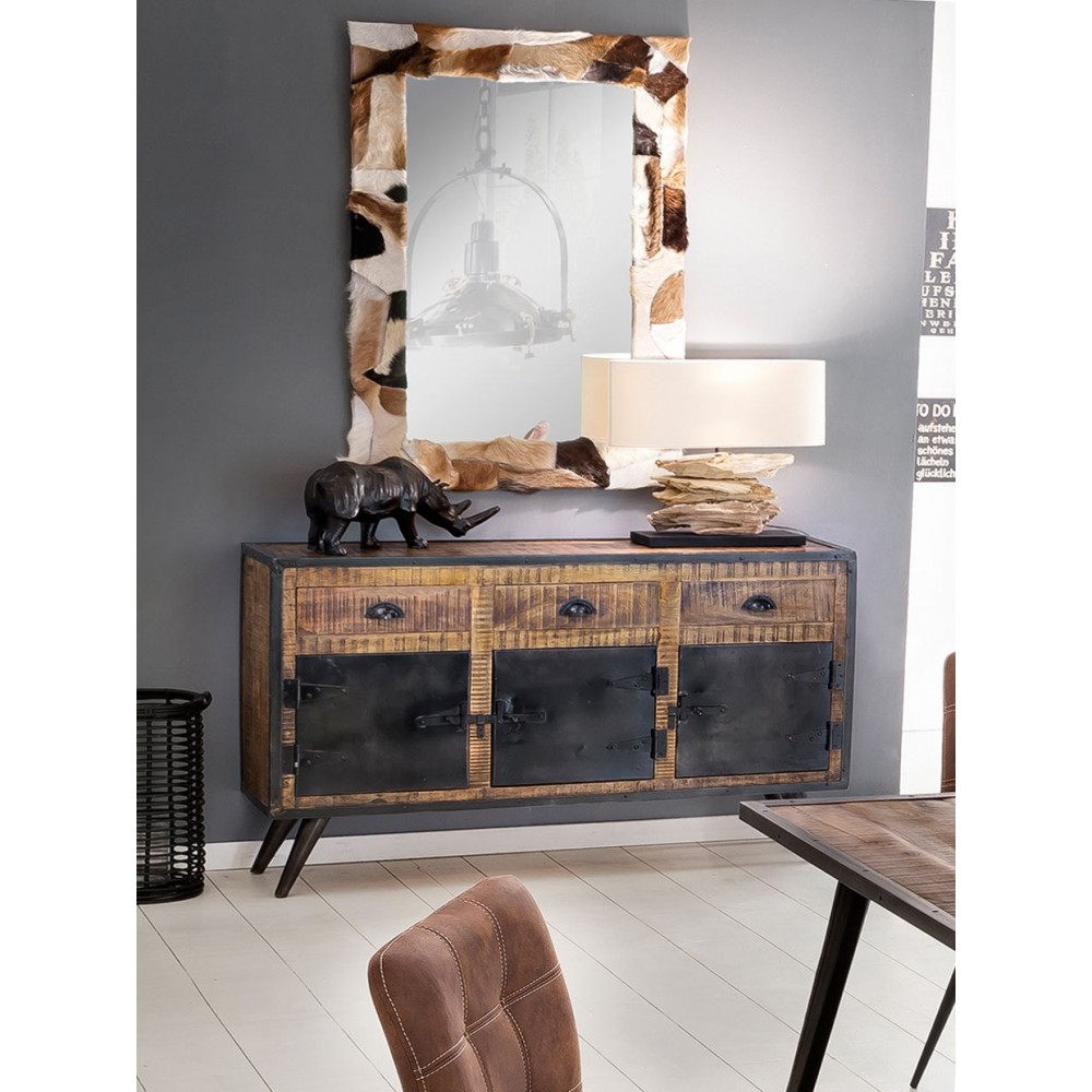 Industrial IRON Sideboard Smithers Cabinets & Sideboards £2,011.00 Dining Room Mango Wood product_features