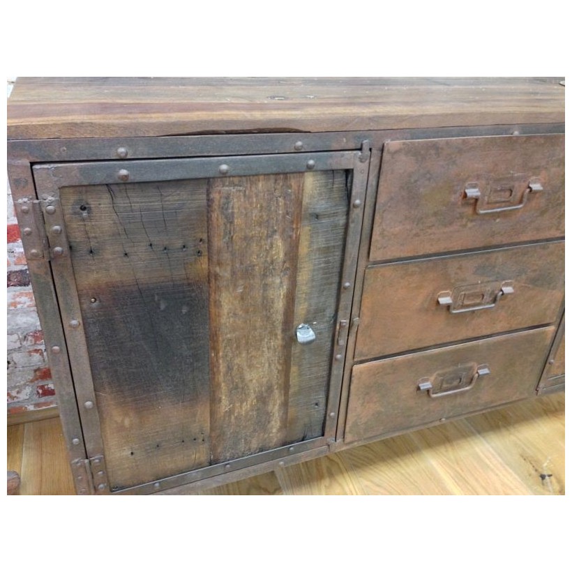 Salvaged vintage industrial sideboard handmade high end quality • UK