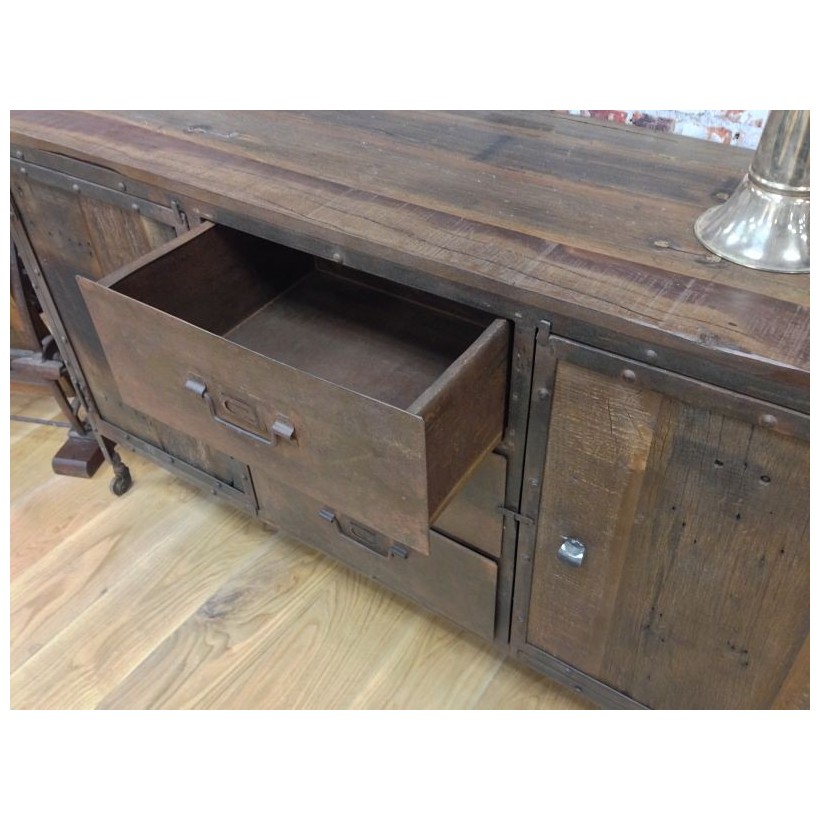 Salvaged vintage industrial sideboard handmade high end quality • UK
