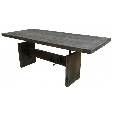 Adjustable Wind Up Dining Table Smithers Industrial Furniture £2,521.00 Kitchen Diner Teak Wood product_features