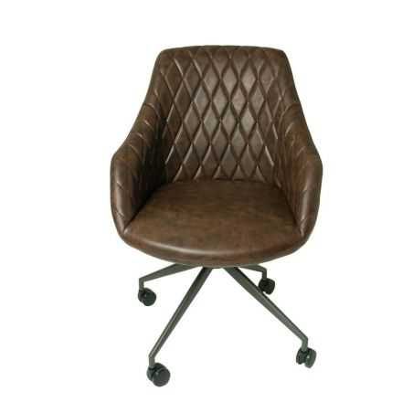 Hamilton Dark Brown Leather Office Chair Vintage Furniture Smithers of Stamford £429.00 Store UK, US, EU, AE,BE,CA,DK,FR,DE,I...