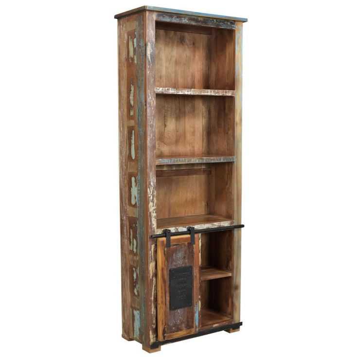 Tall Solid Reclaimed Wood Bookcase, Wooden Book Case Uk