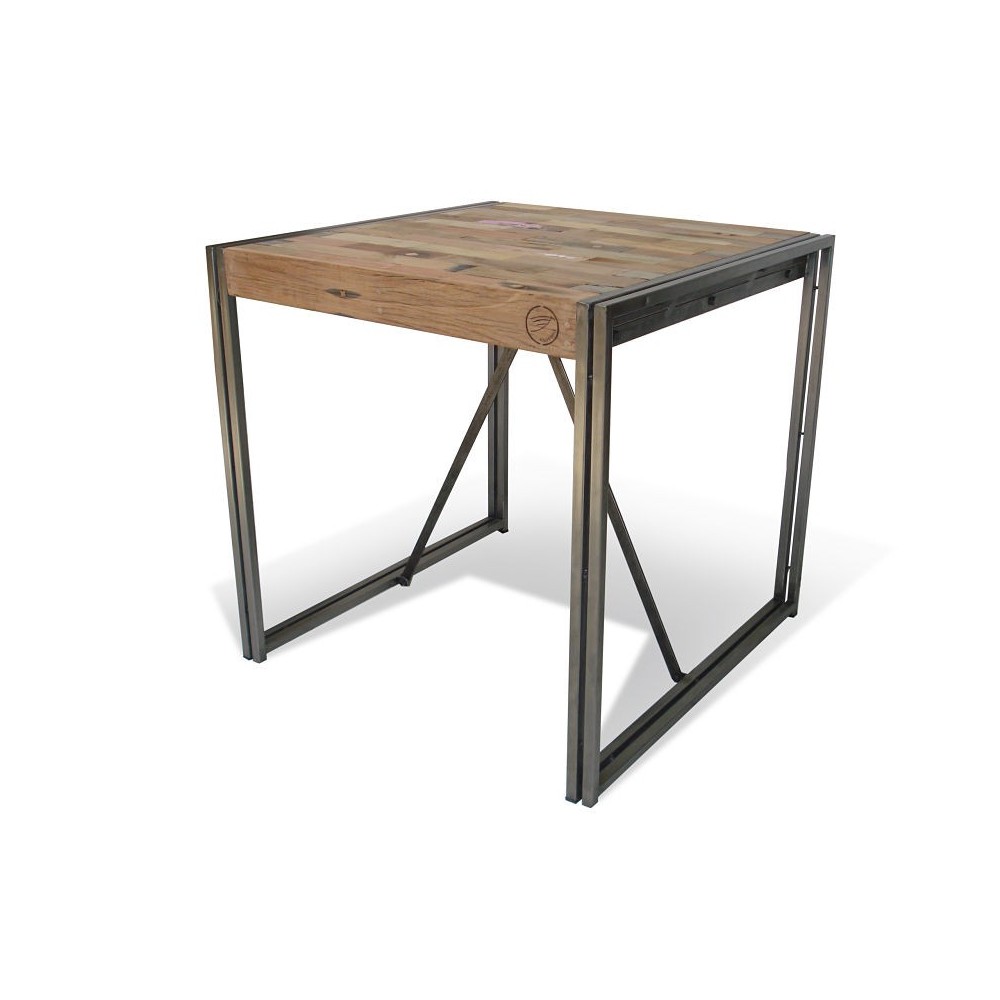 New York Loft Quad Table Smithers Reclaimed Wood Dining Tables £673.00 Bar Reclaimed Boat Wood Steel product_features