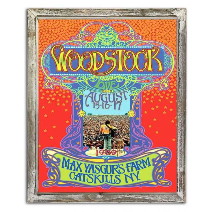 Woodstock Picture Frame Retro Gifts £35.00 Store UK, US, EU, AE,BE,CA,DK,FR,DE,IE,IT,MT,NL,NO,ES,SE