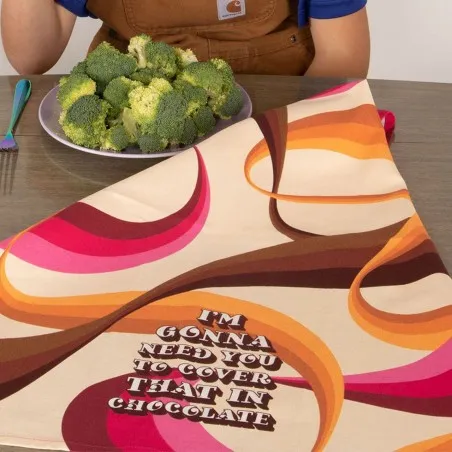 I'm Gonna Need You To Cover That In Chocolate Tea Towel Blue Q Dining Room £12.00      product_features