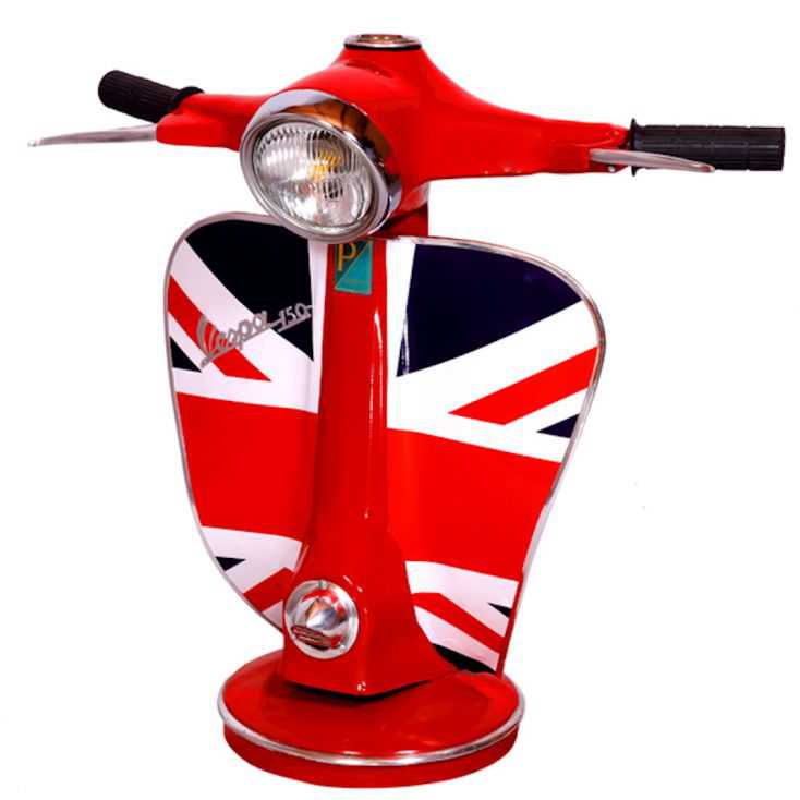 Vespa Lamp Mod Scooter Gifts, Union Jack Table Lamp