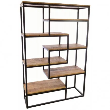Industrial Bookcase Smithers Storage £980.00 All Rooms Mango Wood Steel product_features