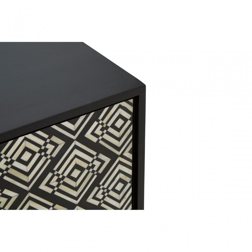 Monochrome Black & White Tv Unit Retro Furniture £1,210.00 Living Room Acacia Steel product_features