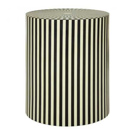 Cylinder Black And White Stripes Side Table/Stool Designer Furniture  £425.00 Store UK, US, EU, AE,BE,CA,DK,FR,DE,IE,IT,MT,NL...