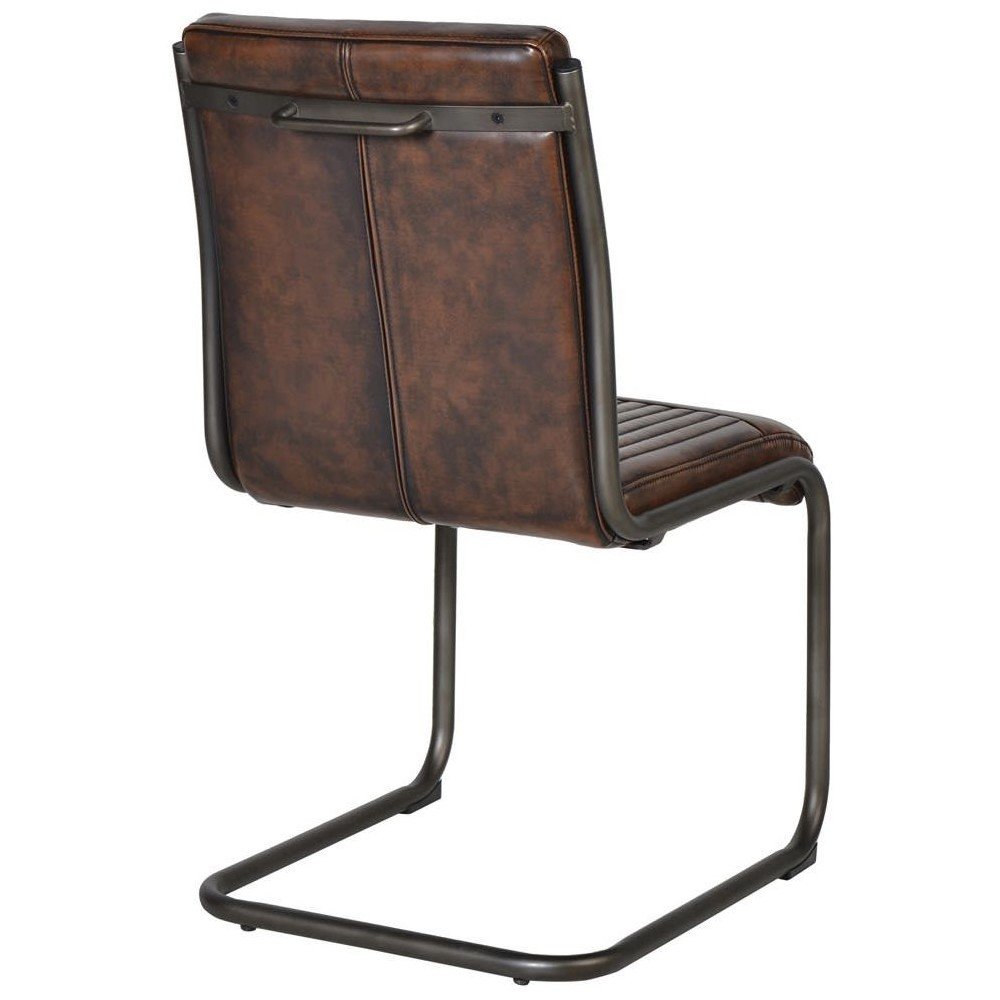 Brown Leather Dining Chair Smithers Chairs £353.00 Dining Room Iron product_features