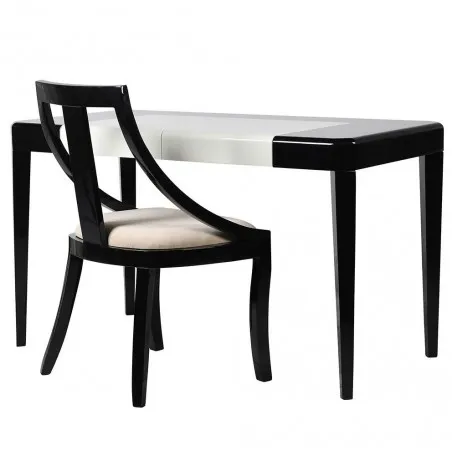 Art Nouveau Gloss-Painted Black and White Desk Smithers Retro Furniture &pound;900.00 Office Fir Wood product_features