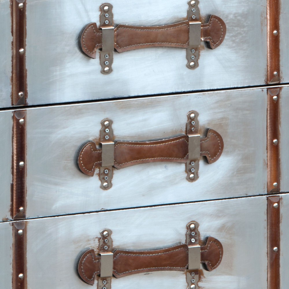 Hawker Industrial Bedside Table Smithers Cabinets & Sideboards £422.00 Aluminium Plate product_features