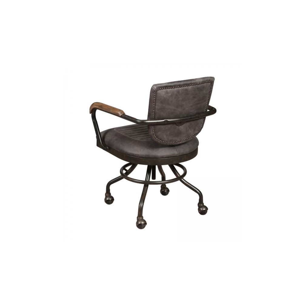 Hudson Grey Leather Office Chair Smithers Aviator £413.00 Office Iron product_features