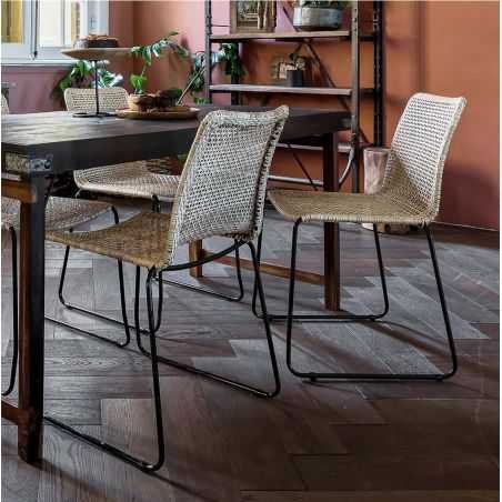 Outdoor Woven Dining Chair Retro Furniture Smithers of Stamford £281.00 Store UK, US, EU, AE,BE,CA,DK,FR,DE,IE,IT,MT,NL,NO,ES,SE