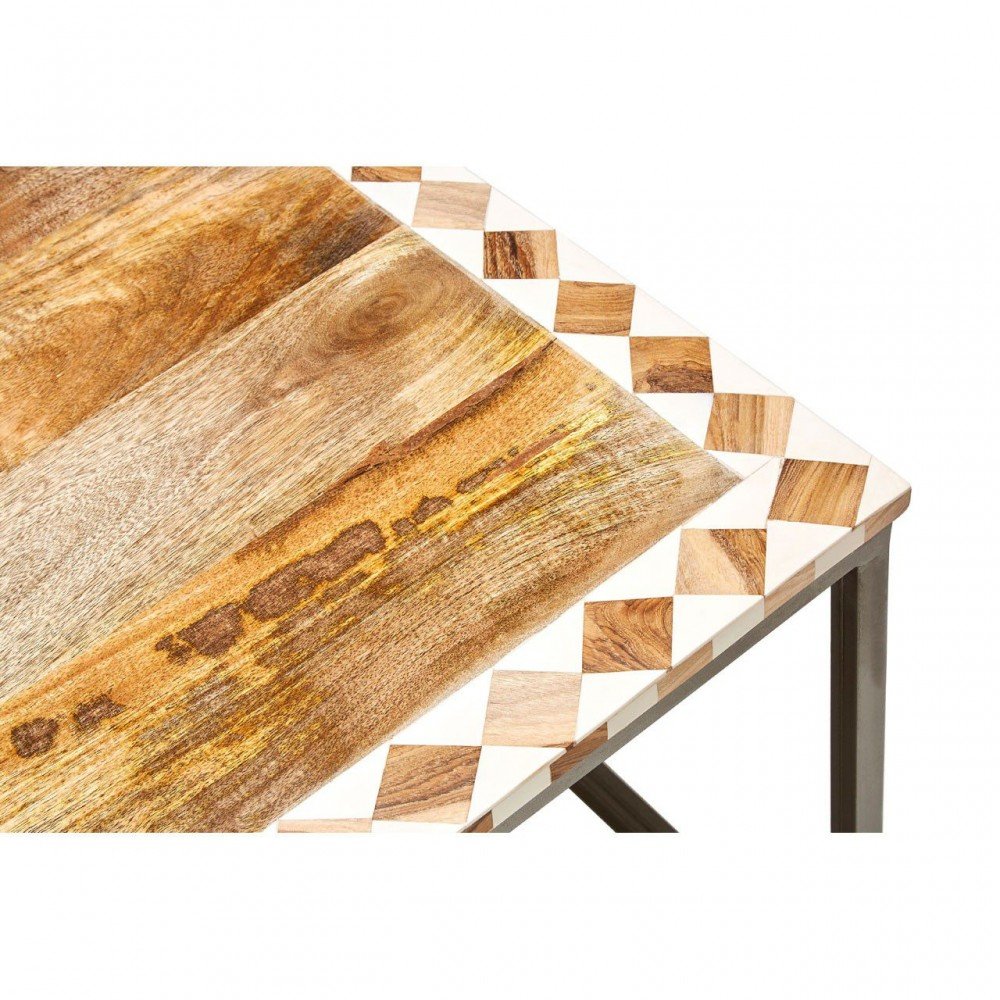 New York Loft Coffee Table Smithers Industrial Furniture £454.00 Living Room Mango Wood Steel product_features