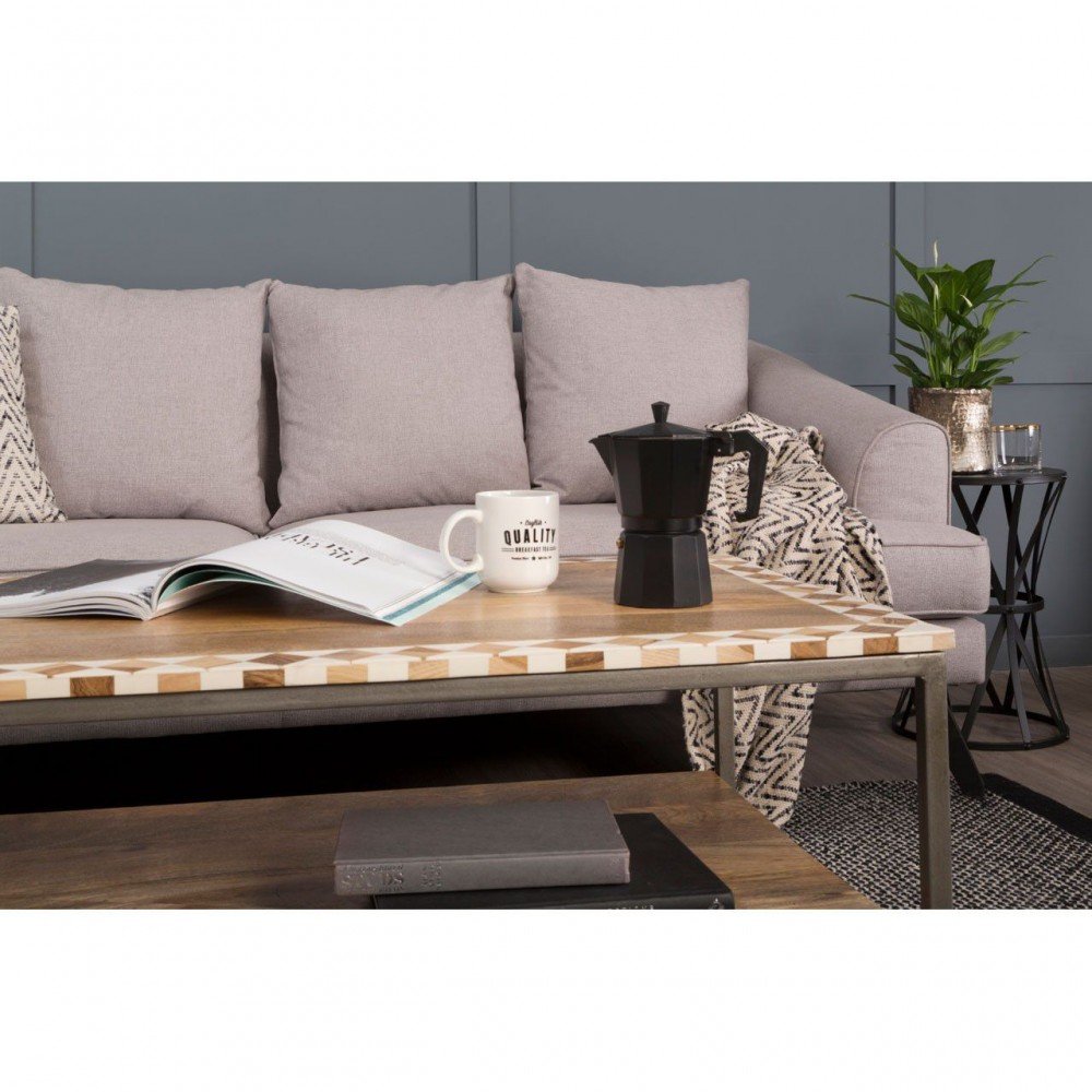 New York Loft Coffee Table Smithers Industrial Furniture £454.00 Living Room Mango Wood Steel product_features