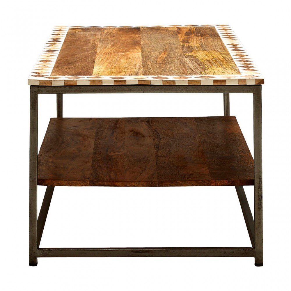 New York Loft Coffee Table Smithers Industrial Furniture £454.00 Living Room Mango Wood Steel product_features