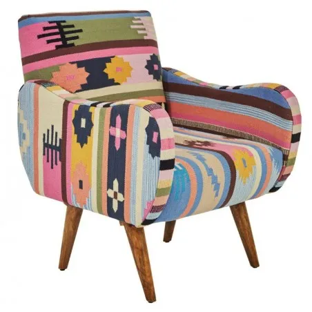 Aztec Pueblo Armchair Geometric Designer Furniture &pound;926.00 Living Room Mango Wood product_features