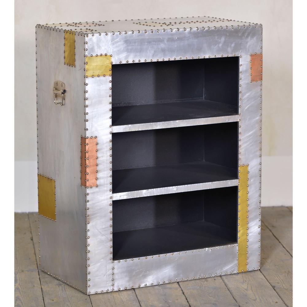 Dakota Industrial Bookcase Smithers Aviator £332.00 Aluminium Plate product_features