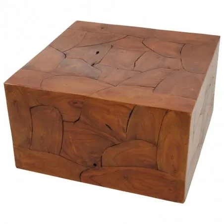Organic Cuboid Coffee Table Side Tables & Coffee Tables &pound;289.00 Living Room Teak Wood product_features