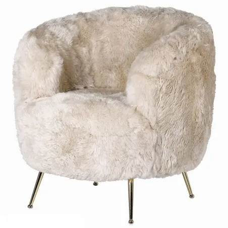 Martez White Fluffy Fur Chair Designer Furniture £1,200.00 Living Room product_features