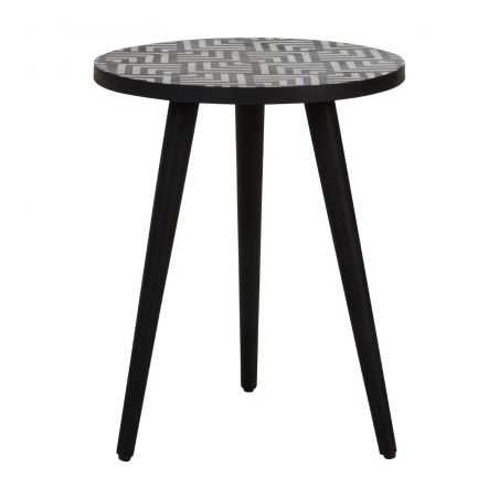 Monochrome Boho Side Table Side Tables & Coffee Tables  £235.00 Store UK, US, EU, AE,BE,CA,DK,FR,DE,IE,IT,MT,NL,NO,ES,SE