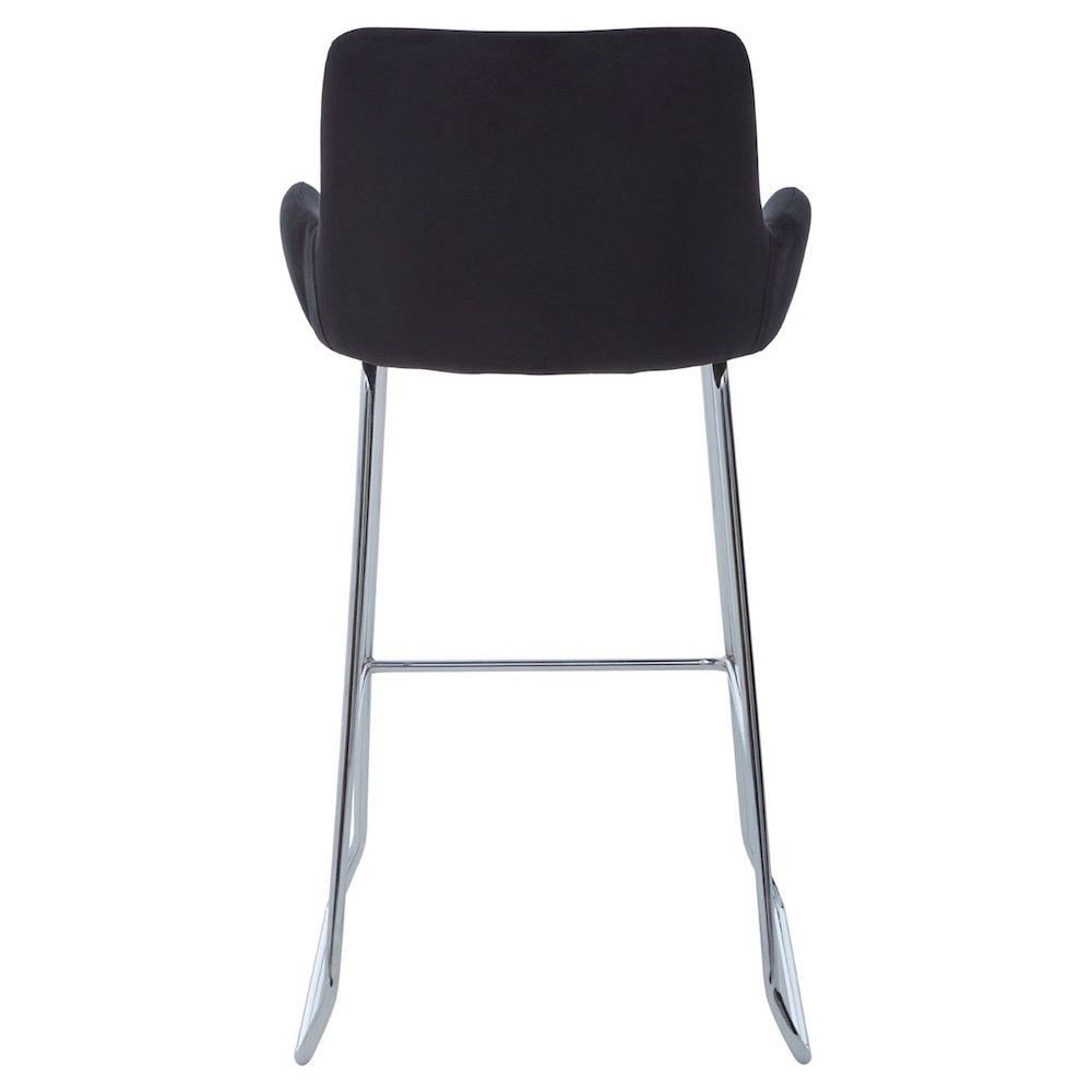 Tolethorpe Black Velvet Bar Stool Bar Stools £170.00 Bar Steel product_features