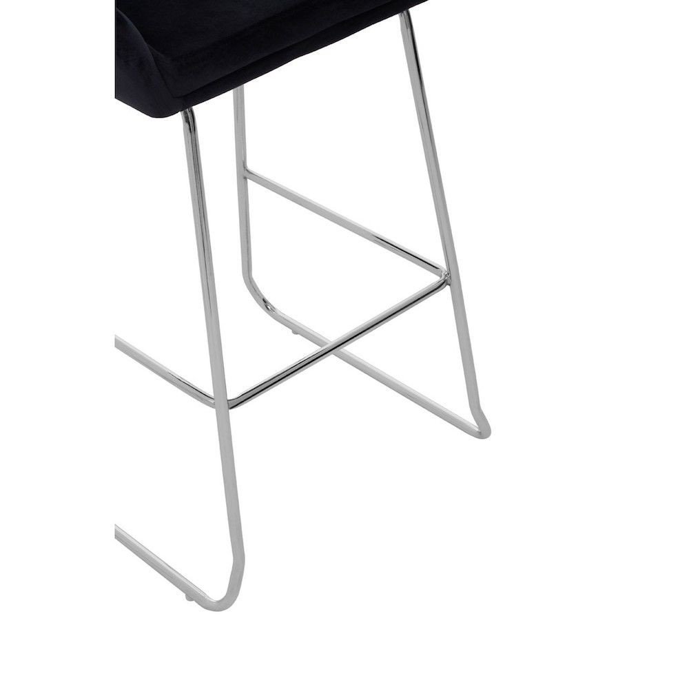 Tolethorpe Black Velvet Bar Stool Bar Stools £170.00 Bar Steel product_features