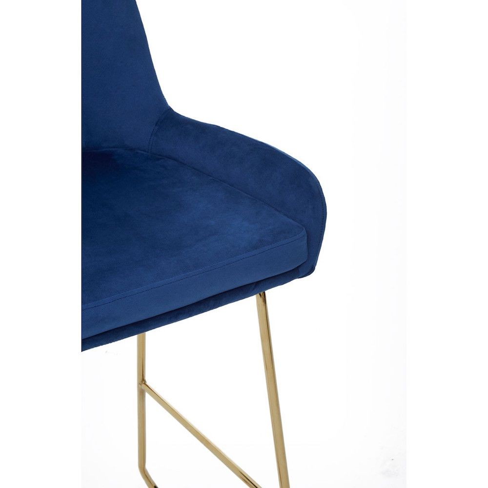 Tolethorpe Blue Velvet Bar Stool Bar Stools £211.00