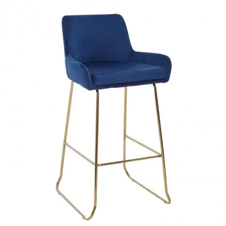 Tolethorpe Blue Velvet Bar Stool Bar Stools £211.00 Bar Steel product_features