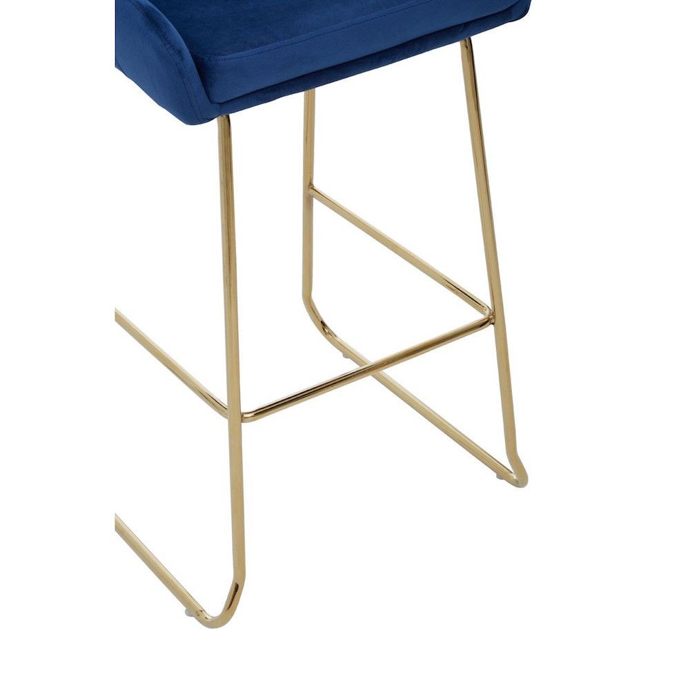 Tolethorpe Blue Velvet Bar Stool Bar Stools £211.00