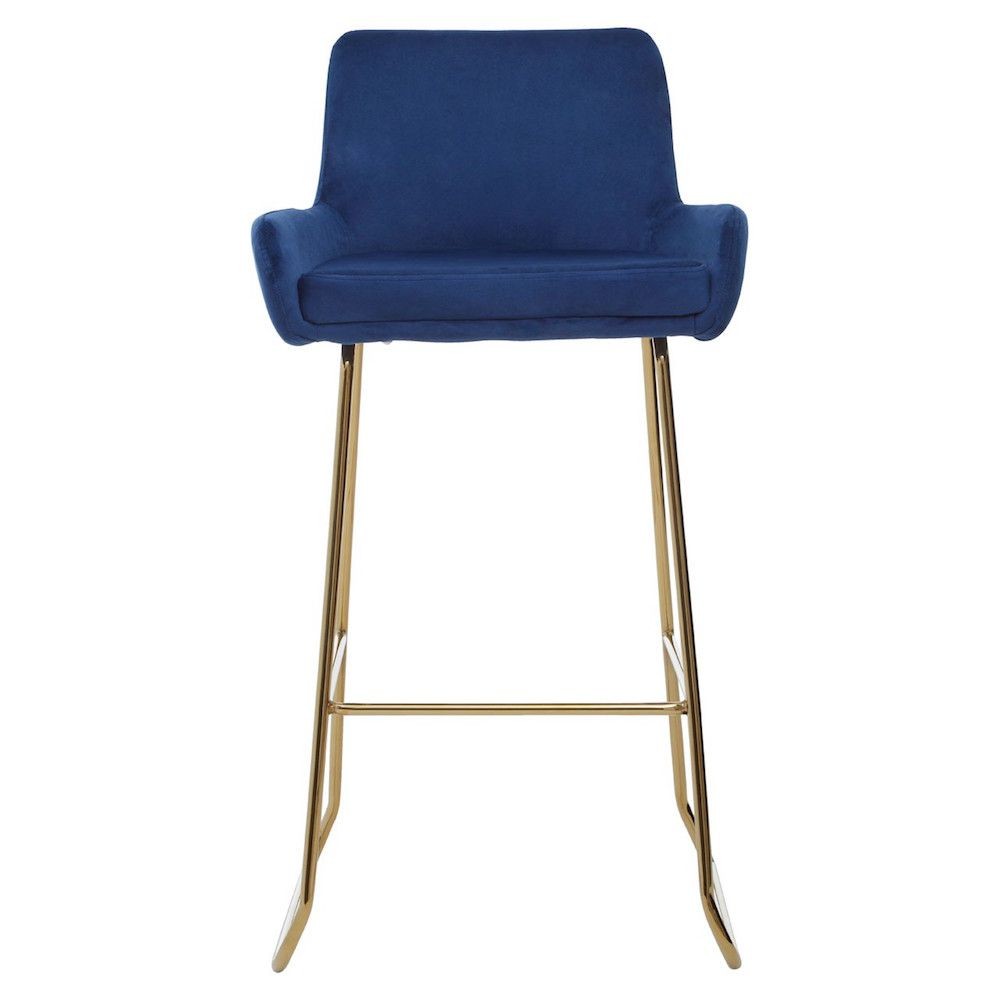 Tolethorpe Blue Velvet Bar Stool Bar Stools £211.00
