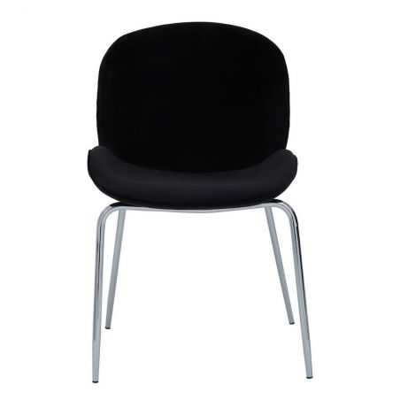 Tolethorpe Black Velvet Chrome Dining Chair Designer Furniture  £136.00 Store UK, US, EU, AE,BE,CA,DK,FR,DE,IE,IT,MT,NL,NO,ES,SE