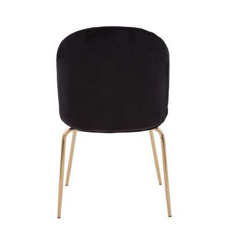 Tolethorpe Black Velvet Gold Dining Chair Designer Furniture  £235.00 Store UK, US, EU, AE,BE,CA,DK,FR,DE,IE,IT,MT,NL,NO,ES,SE