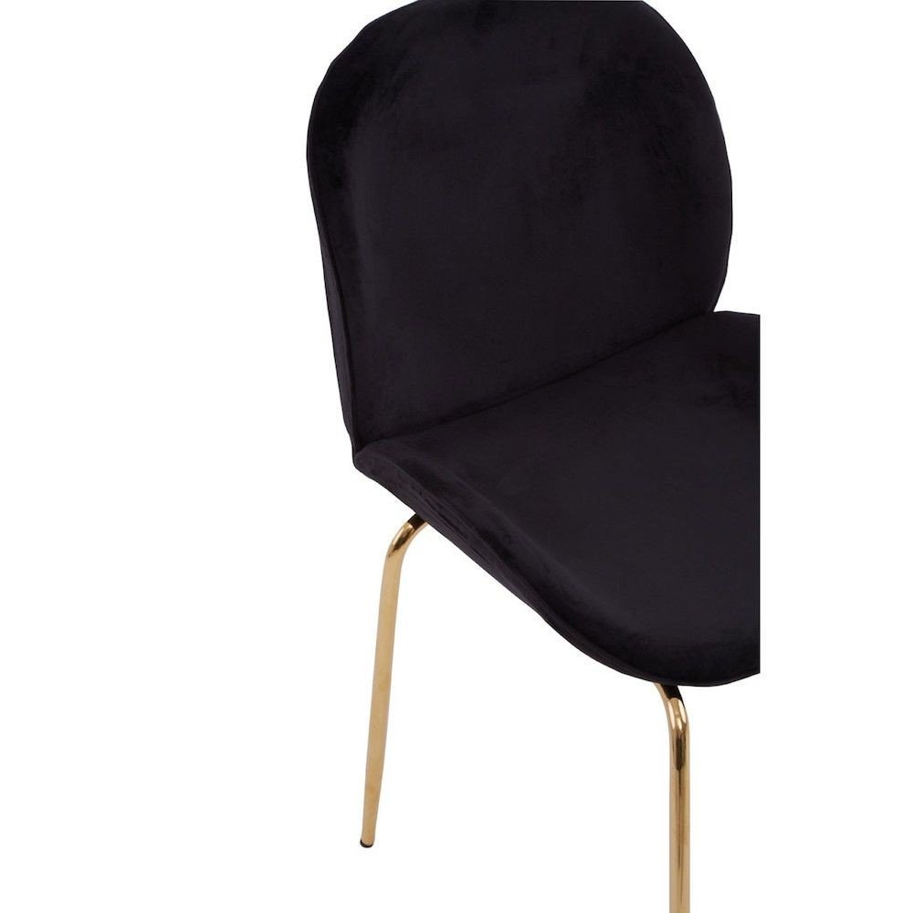 Tolethorpe Black Velvet Gold Dining Chair Designer Furniture £215.00 Dining Room Steel product_features