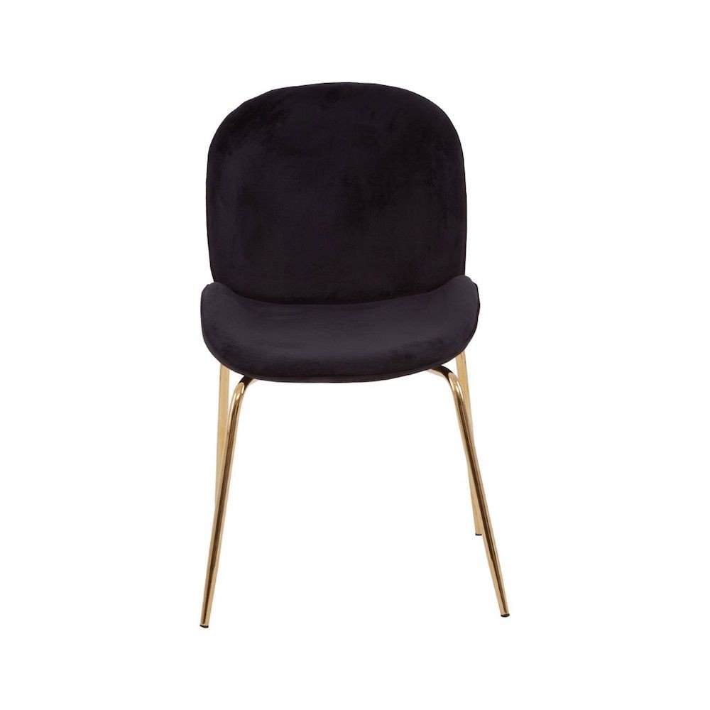 Tolethorpe Black Velvet Gold Dining Chair Designer Furniture £215.00 Dining Room Steel product_features