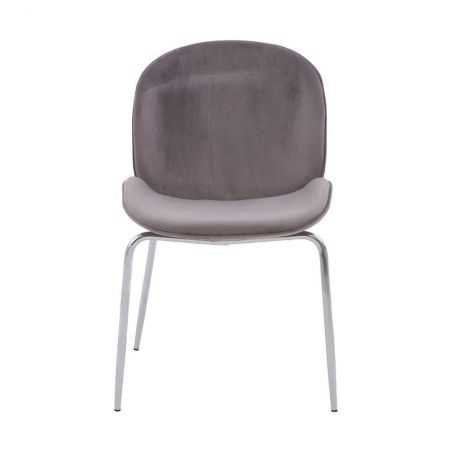 Tolethorpe Mink Velvet Chrome Dining Chair Designer Furniture £138.00 PH-TVDCMC1 Tolethorpe Mink Velvet Chrome Dining Chair Designer Furniture £138.00 PH-TVDCMC1